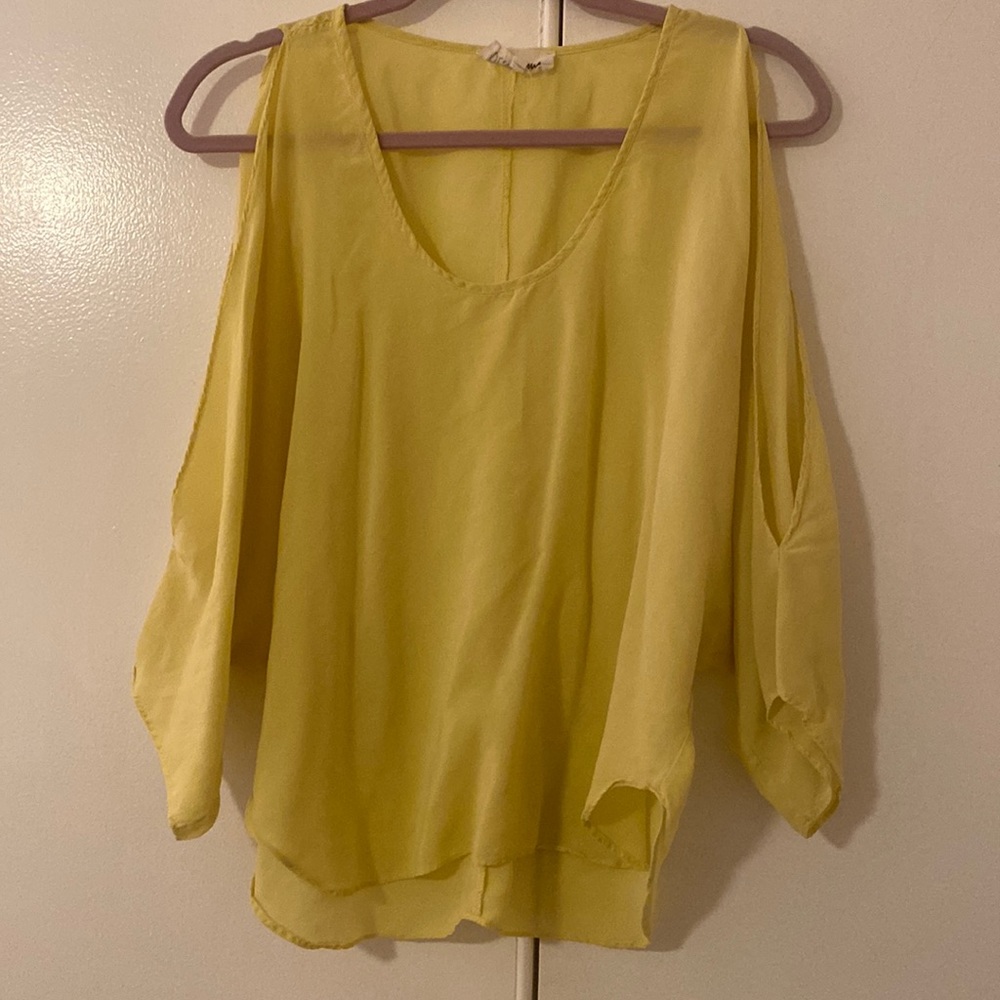 Yellow long sleeve, blouse